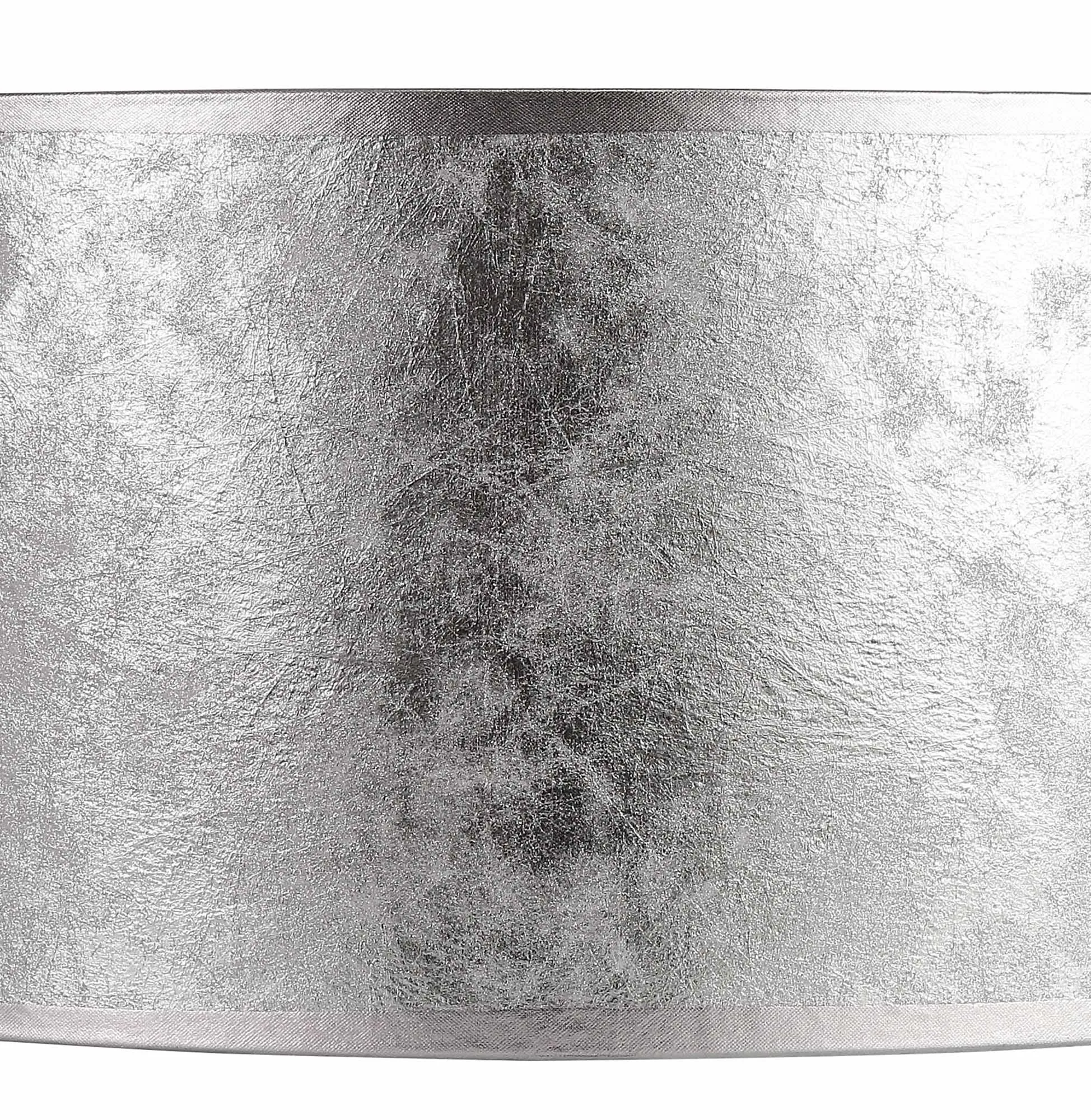 Baymont 60cm Flush 3 Light Silver Leaf, Frosted Diffuser DK0633  Deco Baymont WH SL